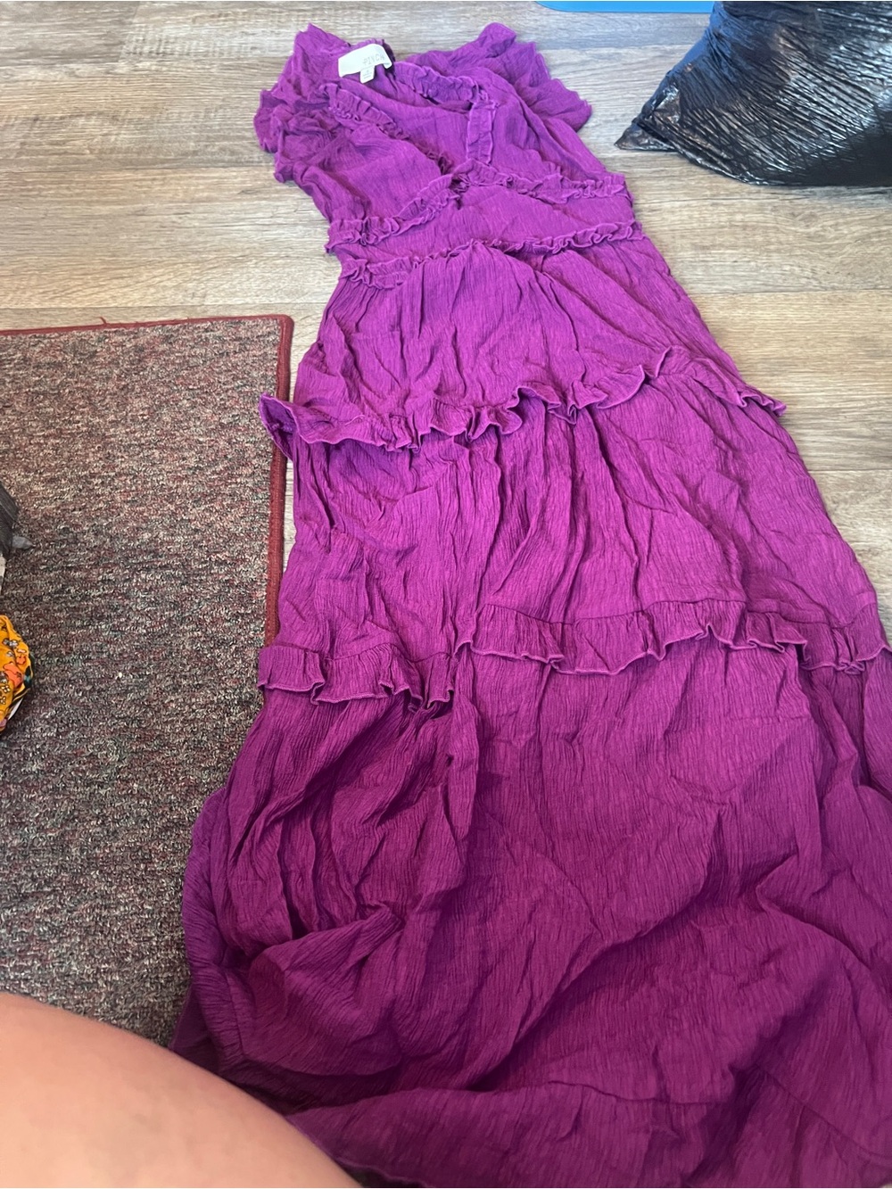 Pinch Purple Ruffle Tiered Maxi Dress -  Women